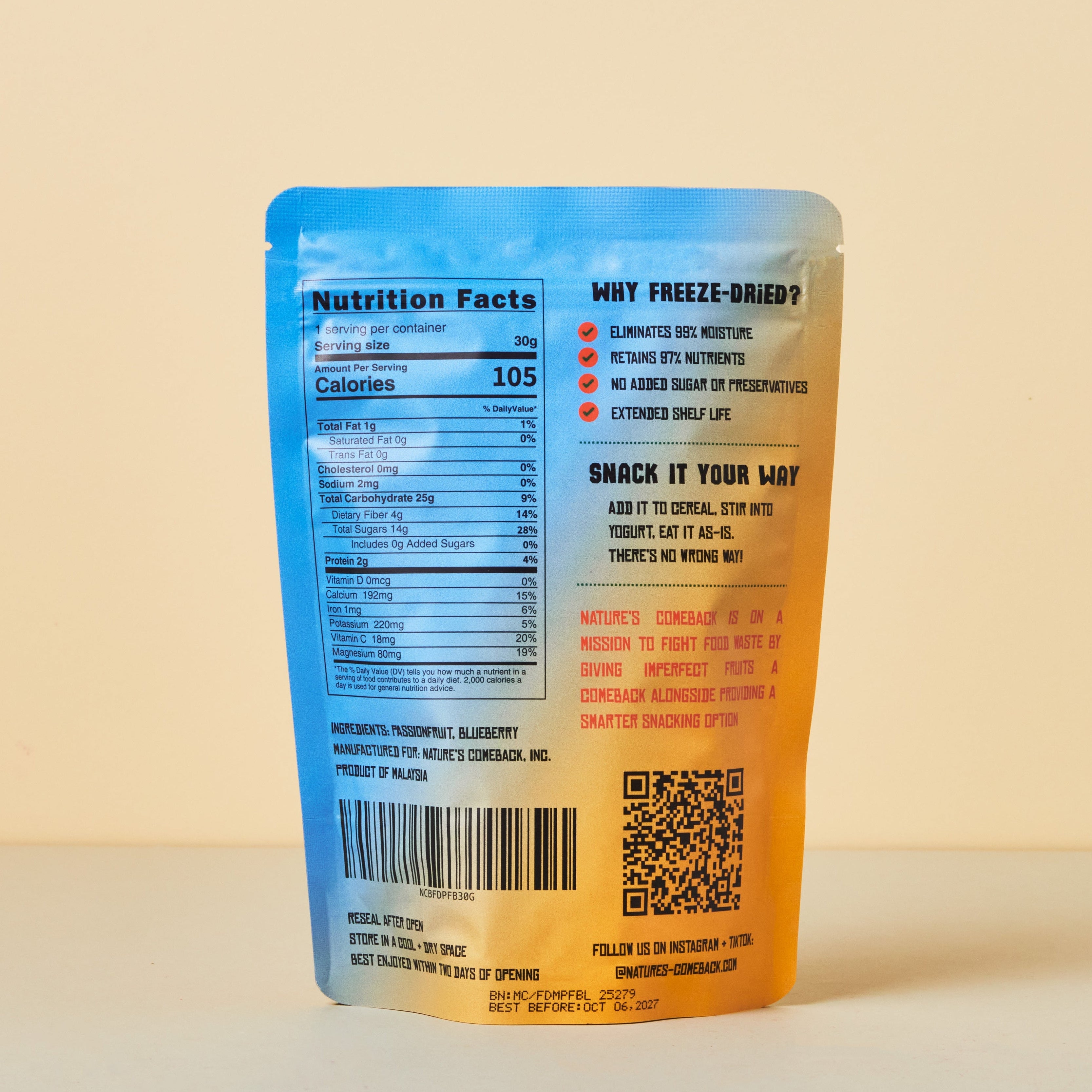 Passionfruit, Blueberry